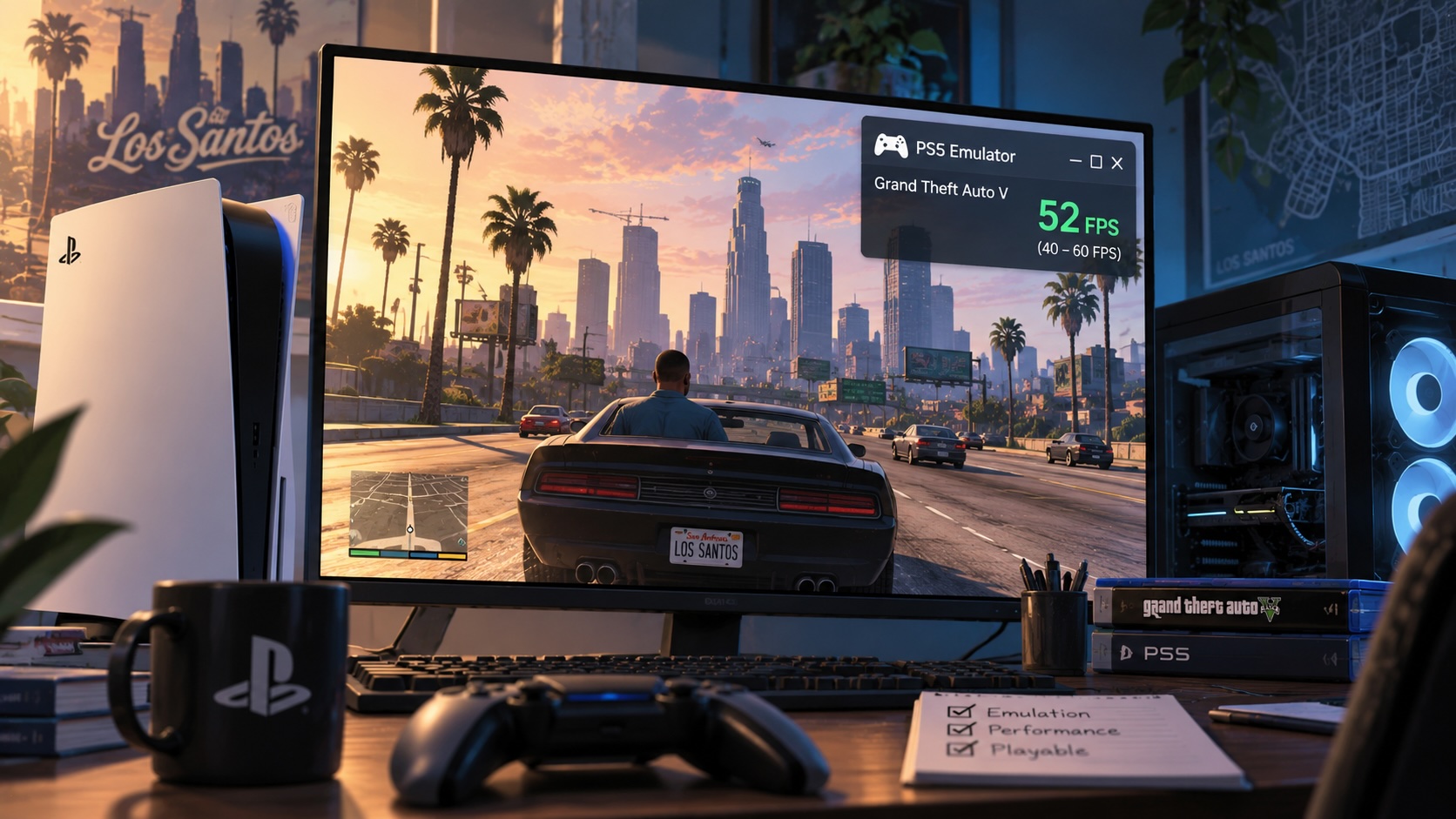PS5 Emulator Runs GTA V on PC at 40–60 FPS