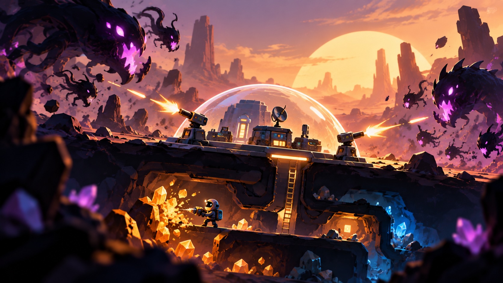 Dome Keeper brings mining and defense to iOS and Android