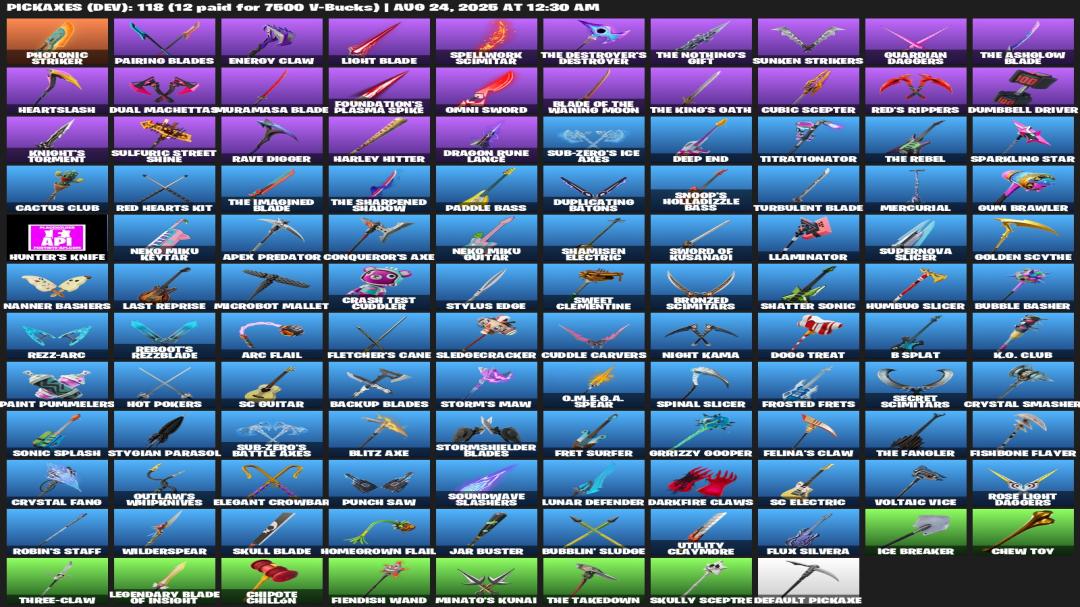Diverse Fortnite Collection with 105 Unique Skins on PC 🎭🖥