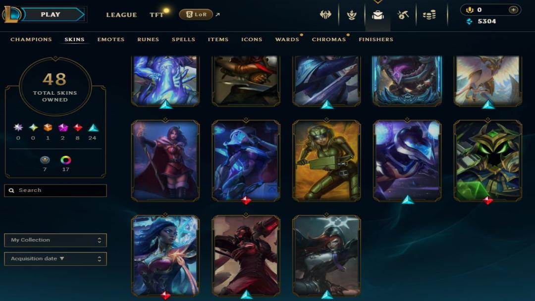 Platinum Account on EU West with 30 Champions and 50 Skins