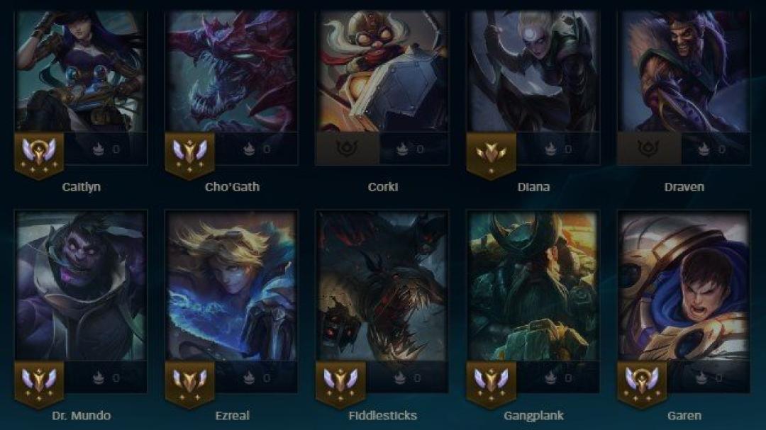 Level 30 Account with 65 Champions and 9 Skins on EU Nordic &amp; East