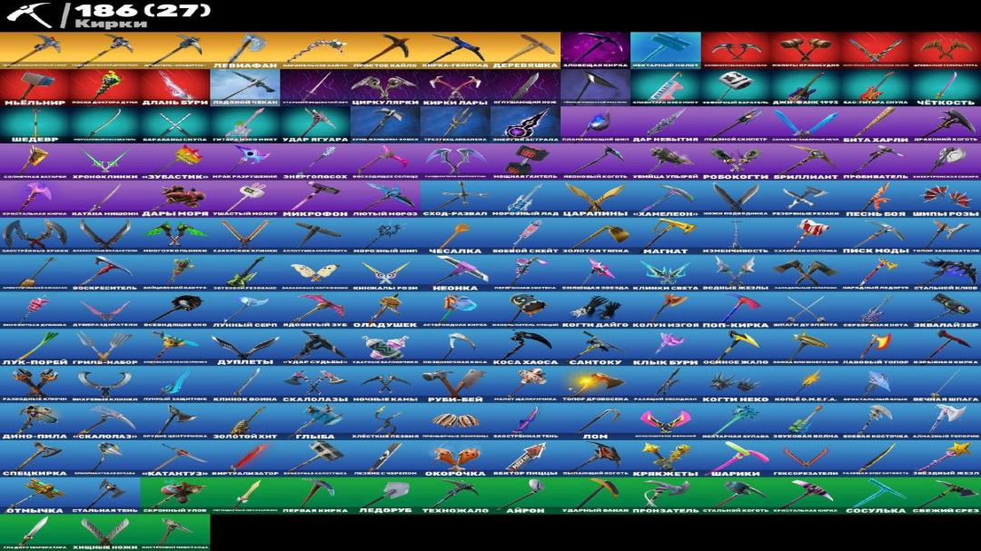 Epic Fortnite Collection with 188 Unique Skins 🖥🎭