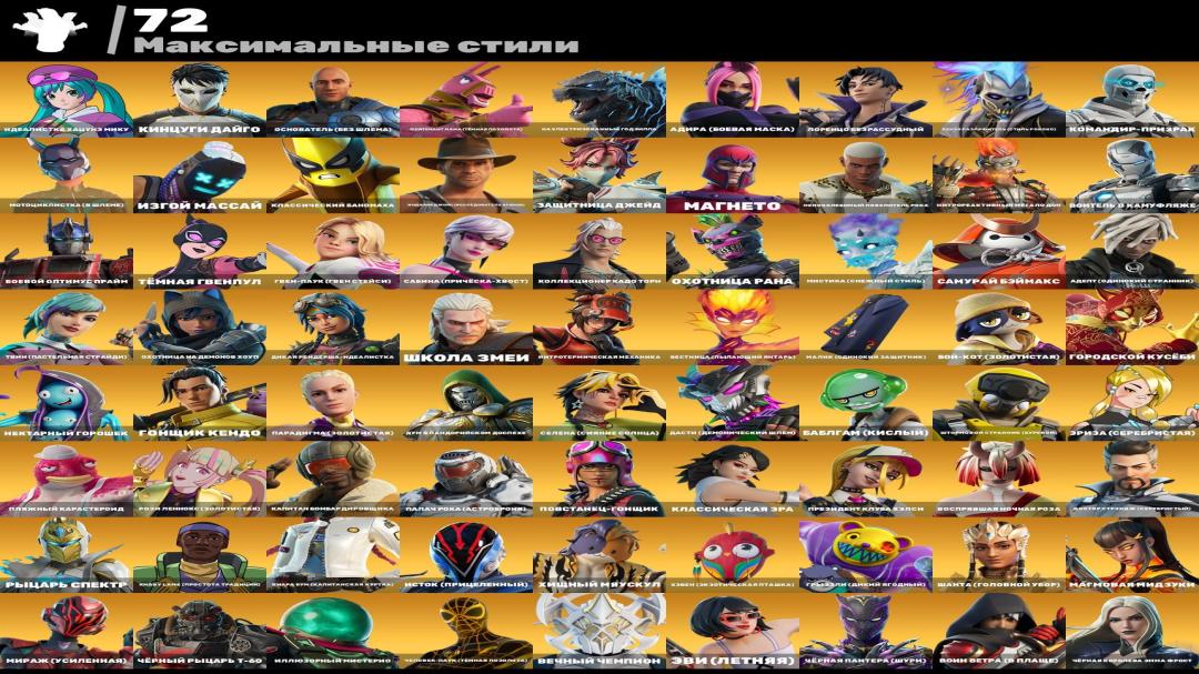 Diverse Fortnite Collection with 130 Unique Skins 🎭🖥