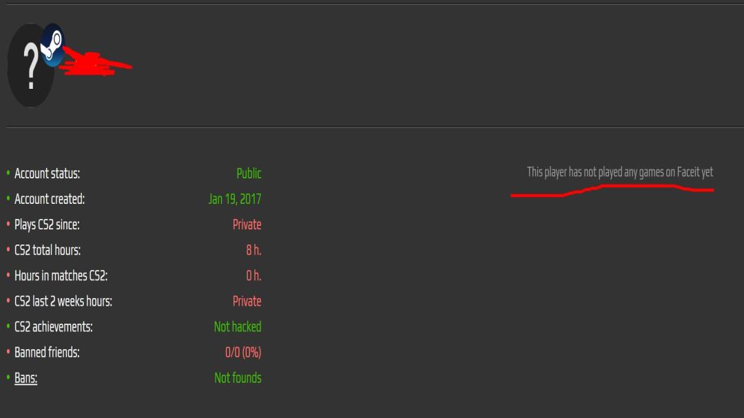 Prime Account with FACEIT ELO 1 and CS Rating 1