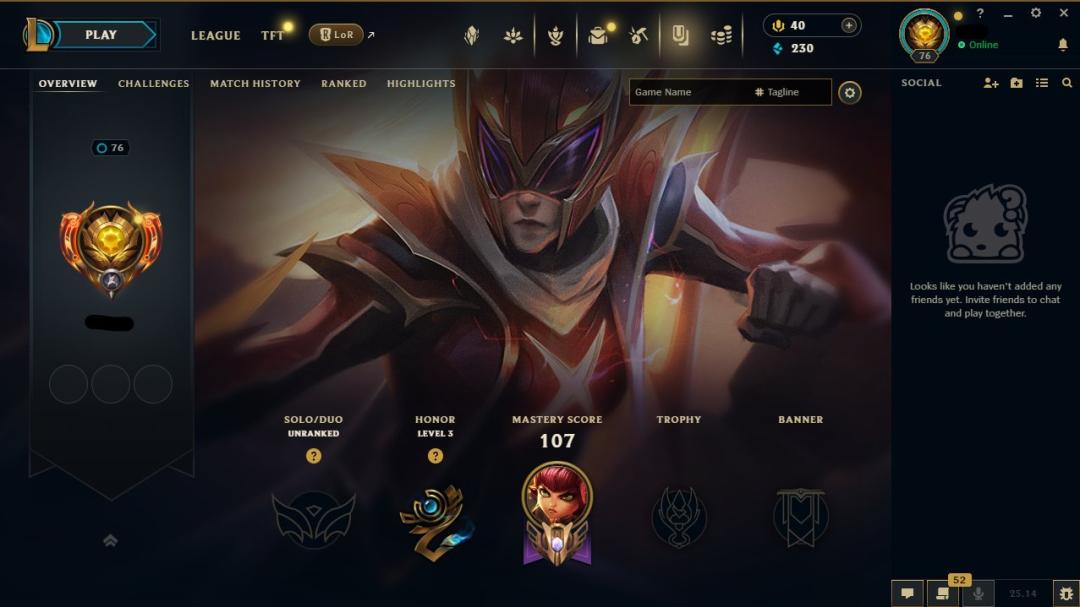 🎮 EU West | Level 76 | 49 Champions | 15 Skins | Unranked 🛡