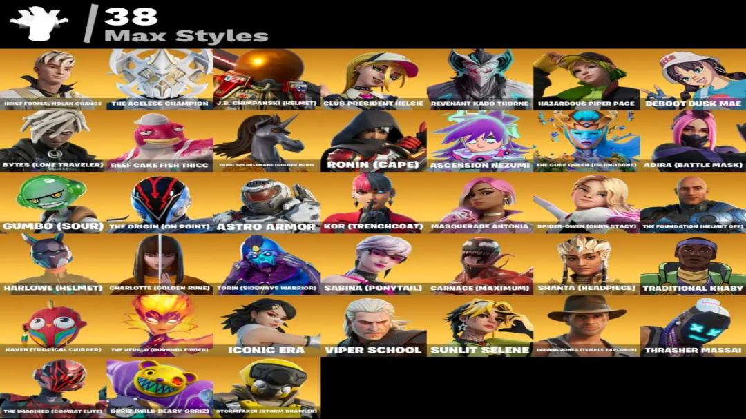 Diverse Fortnite Collection with 113 Unique Skins 🎭🖥
