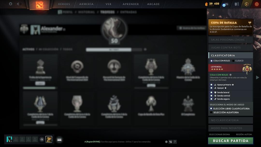 Ranked Dota 2 Account with 3520 MMR and 2013 Hours Played