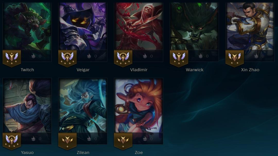 Level 72 Account with 58 Champions and 23 Skins on EU Nordic &amp; East