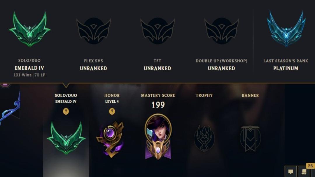Emerald Account with 79 Champions and 24 Skins on EU West