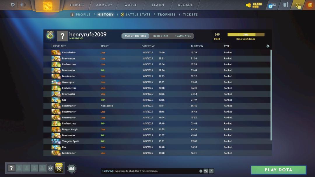 🏅 MMR 600 | 🕒 150h | 🛡 Integrity 10000
