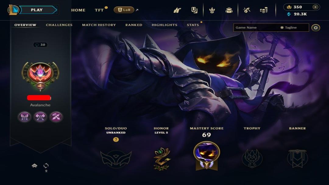 Starter League of Legends Account with Champion and Skin