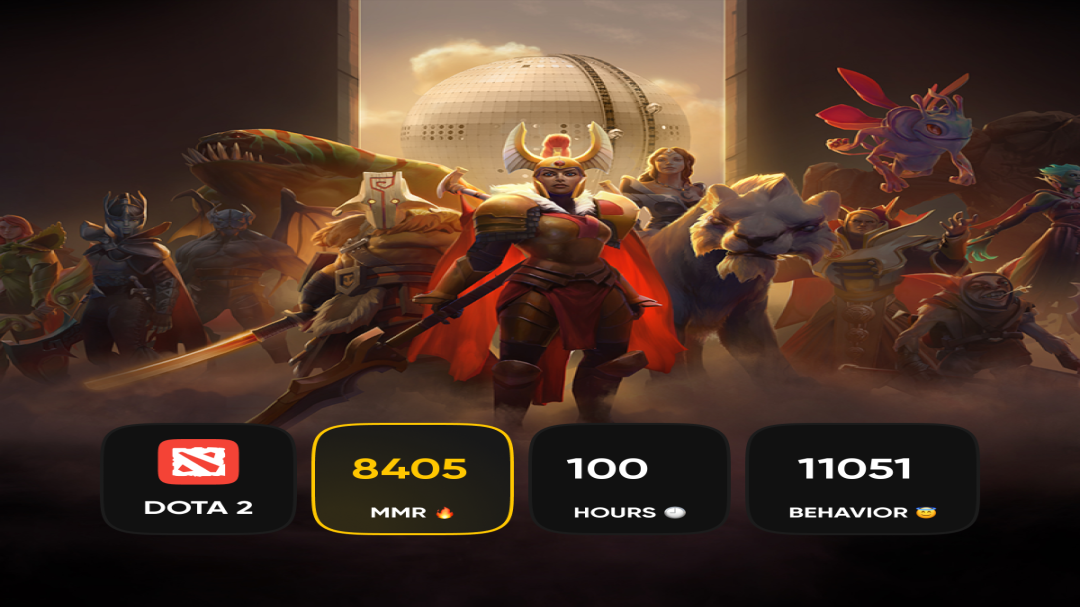 Top Rated Dota 2 Account with 8405 MMR and High Behavior Score