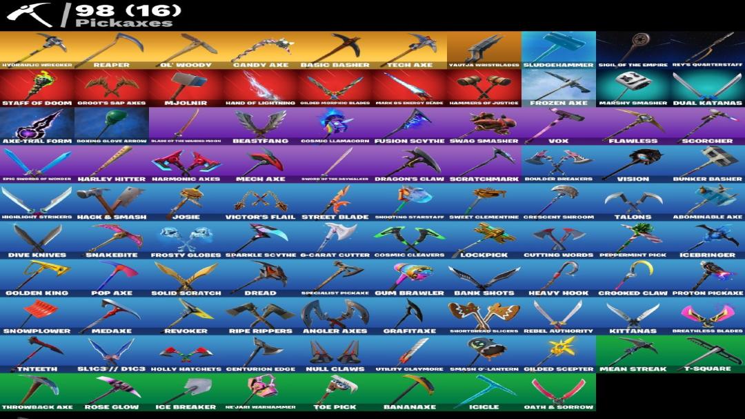 Diverse Fortnite Collection with 125 Unique Skins 🎭🖥