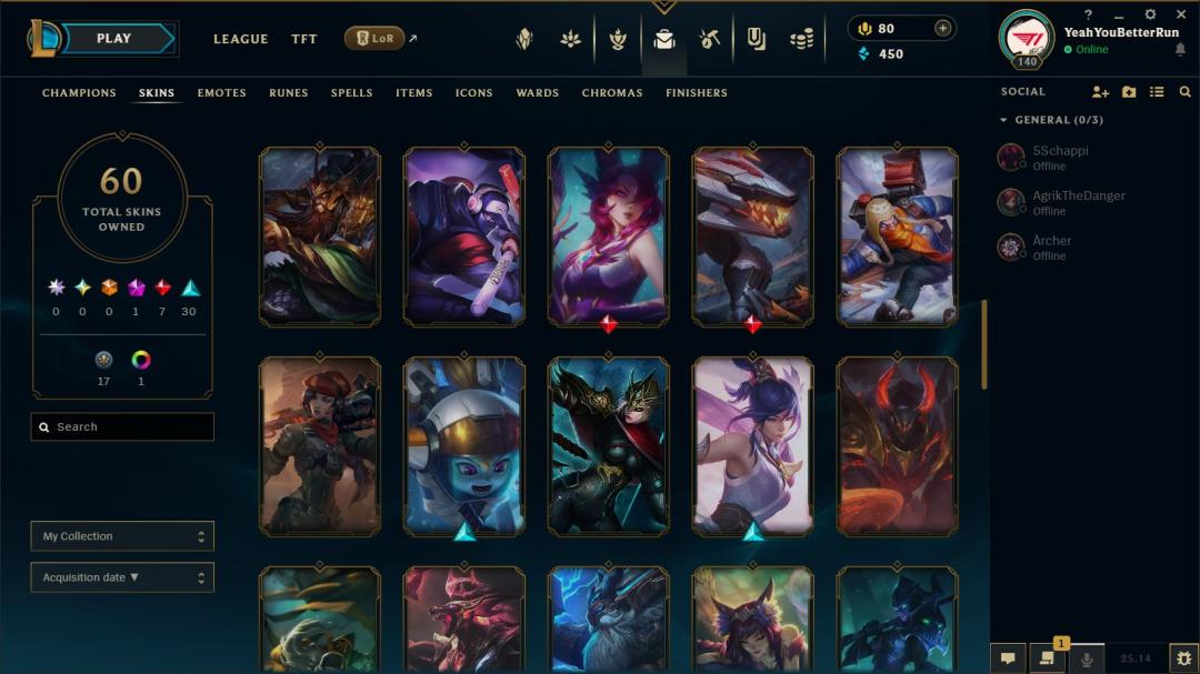 EU West Account - Level 140, 137 Champions, 60 Skins, Unranked