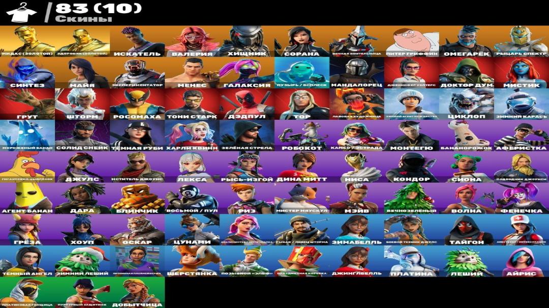 Unique Fortnite Collection with 83 Skins on PC 🎭🖥