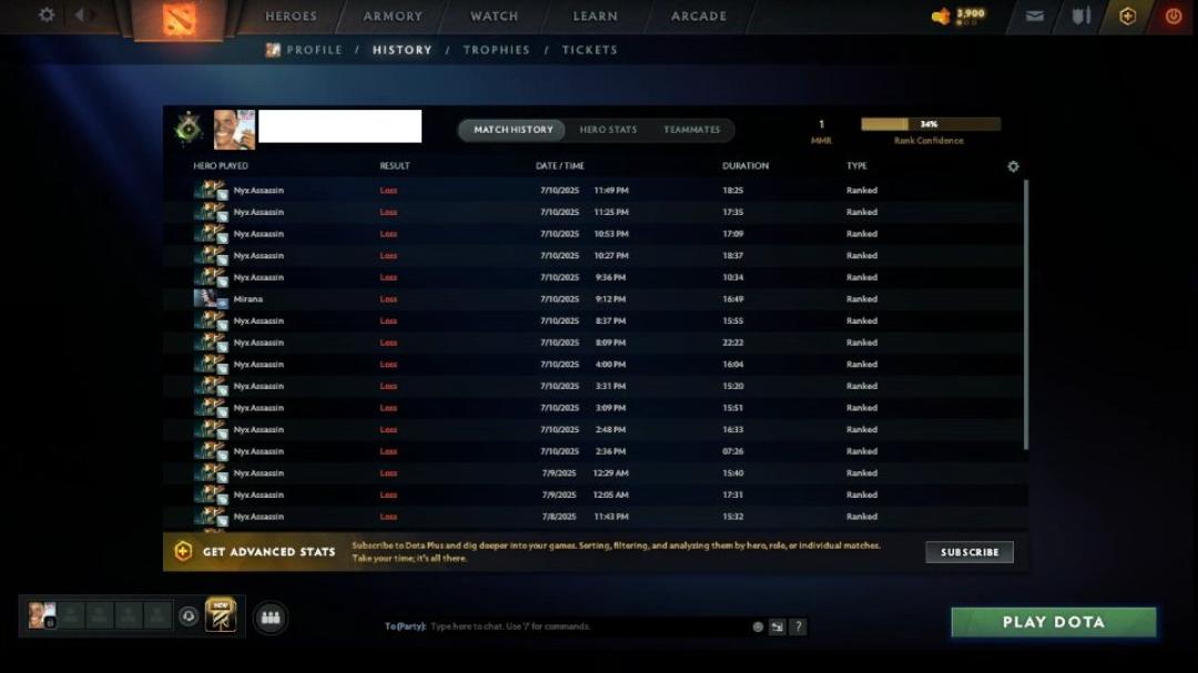🎮 Dota 2 Account with 1645 Hours | 7993 Behavior Score | 1 MMR ⭐️