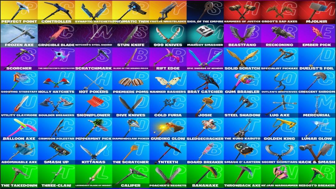 Diverse Fortnite Collection with 62 Unique Skins 🎭🖥