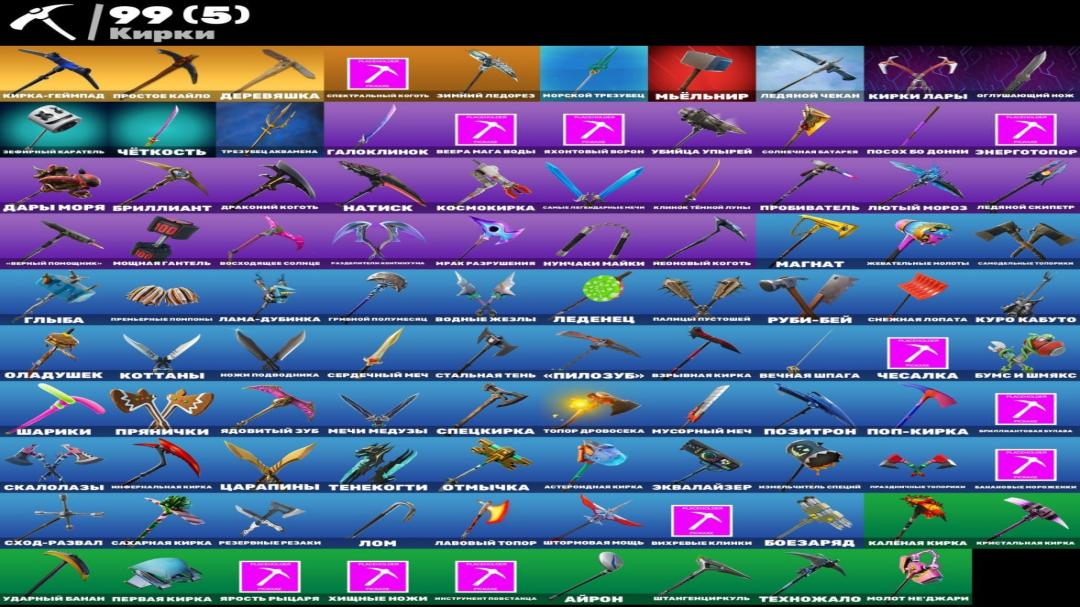 Diverse Fortnite Collection with 131 Unique Skins 🎭🖥