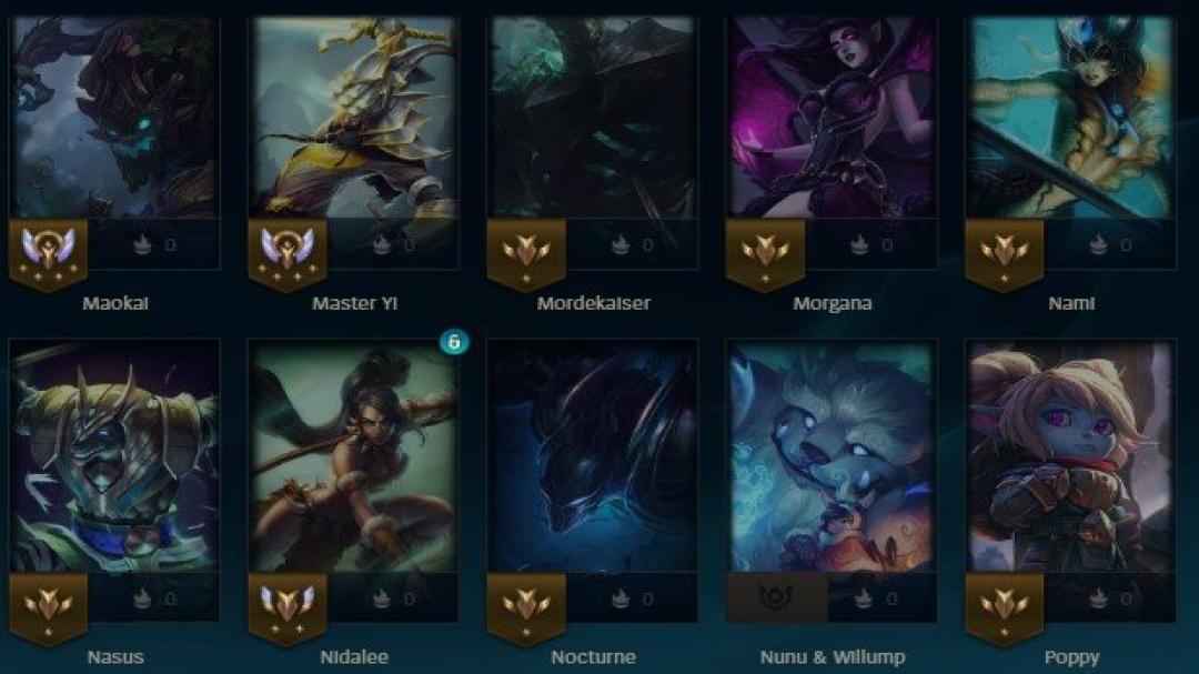 Unranked EU West Account with 61 Champions and 21 Skins