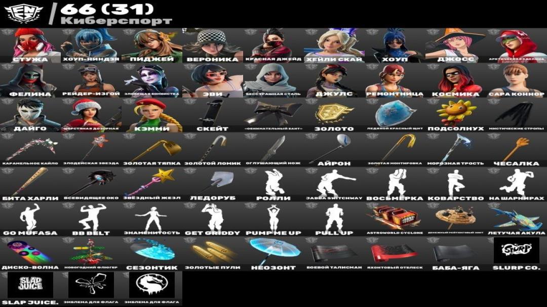 Diverse Fortnite Collection with 206 Unique Skins 🎭🖥