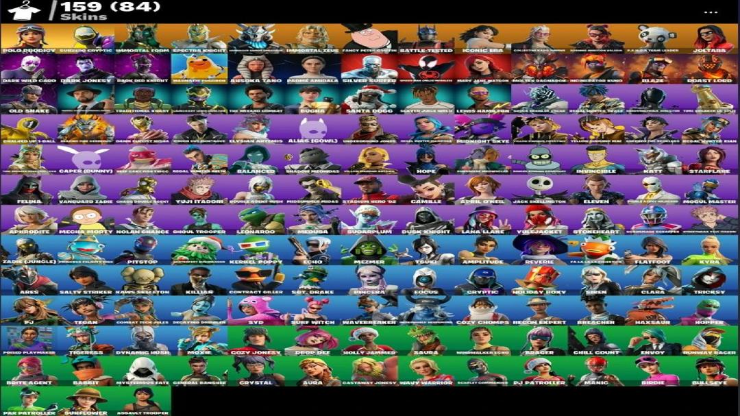 Impressive Fortnite Collection with 159 Unique Skins 🎭🖥