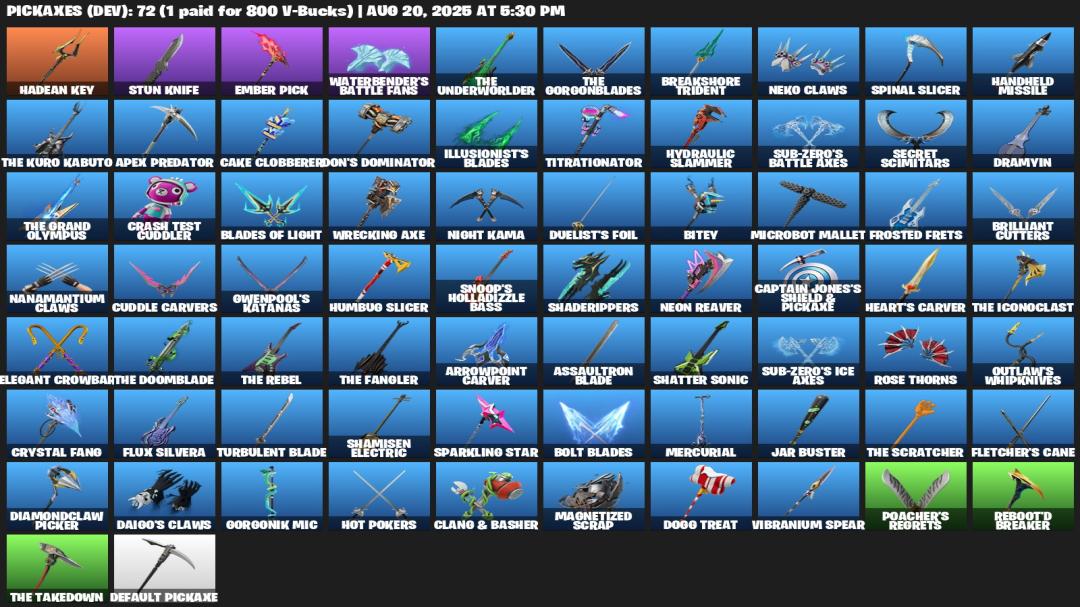 Unique Fortnite Collection with 51 Skins on PC 🎭🖥