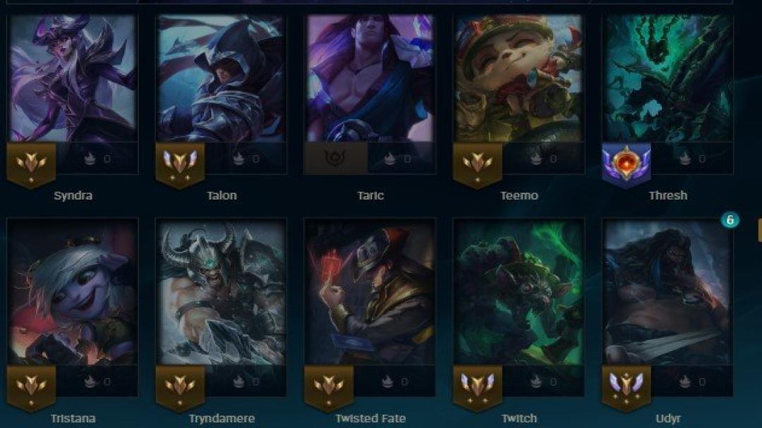 Unranked Account with 91 Champions and 22 Skins on EU Nordic &amp; East