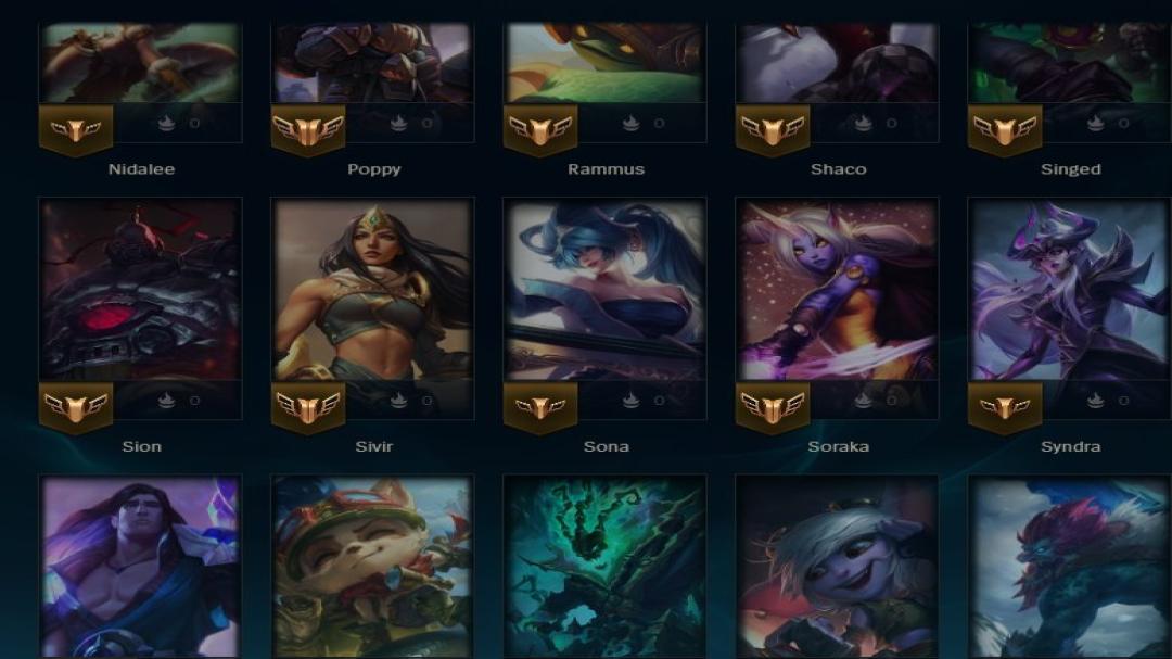 Level 86 Account with 56 Champions and 17 Skins on EU West