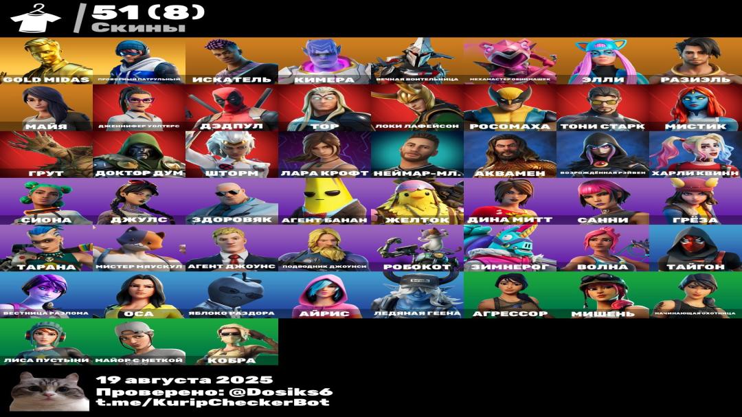 Diverse Fortnite Collection with 52 Unique Skins 🎭🖥
