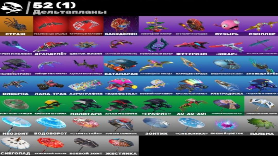 Diverse Fortnite Collection with 52 Unique Skins on PC 🎭🖥