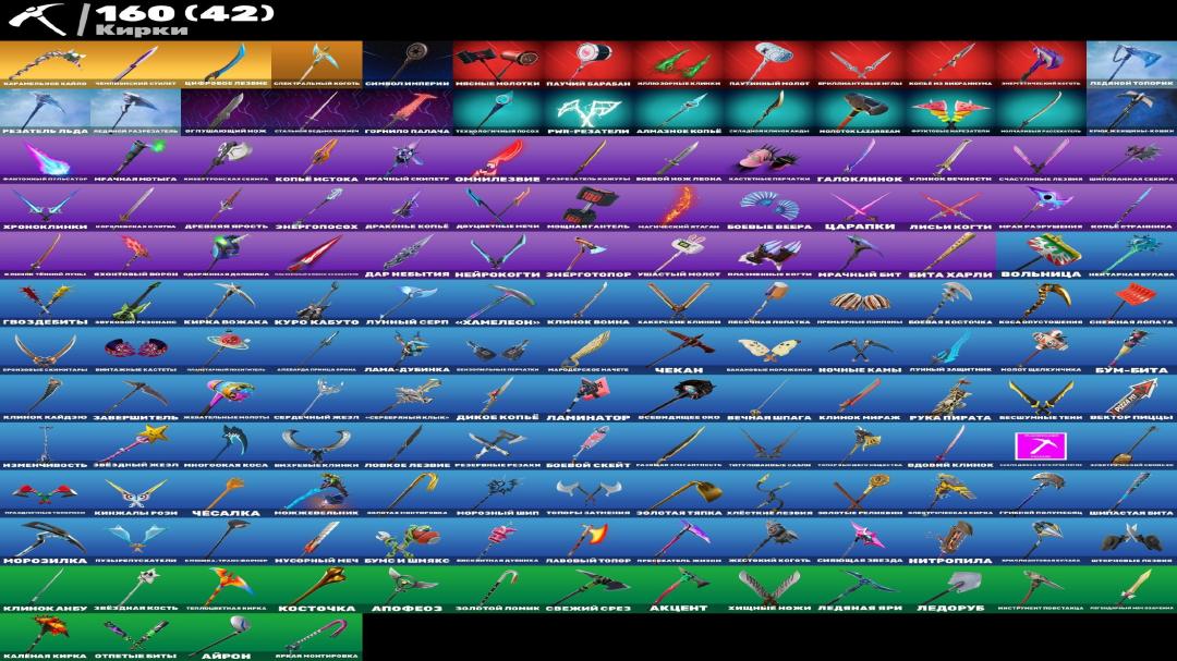 Diverse Fortnite Collection with 206 Unique Skins 🎭🖥