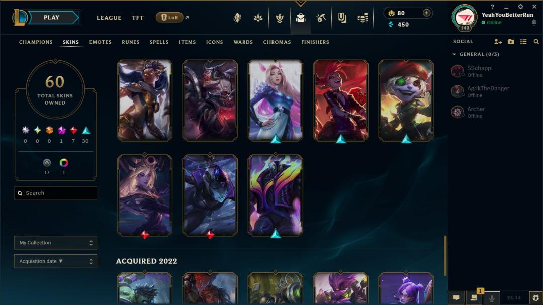 EU West Account - Level 140, 137 Champions, 60 Skins, Unranked