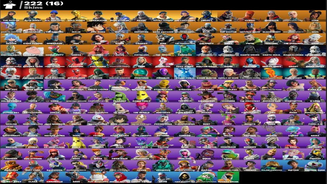 Diverse Collection of 222 Skins for PC Battle Royale 🎭🖥
