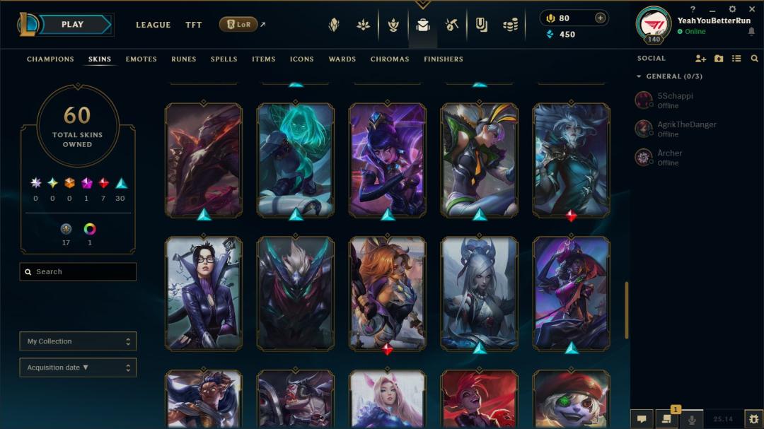 EU West Account - Level 140, 137 Champions, 60 Skins, Unranked