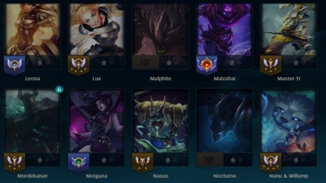 Level 30 Account with 65 Champions and 9 Skins on EU Nordic &amp; East