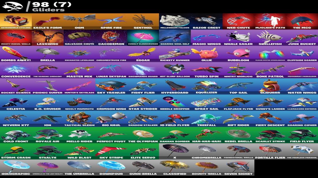 Diverse Fortnite Collection with 129 Unique Skins 🎭🖥