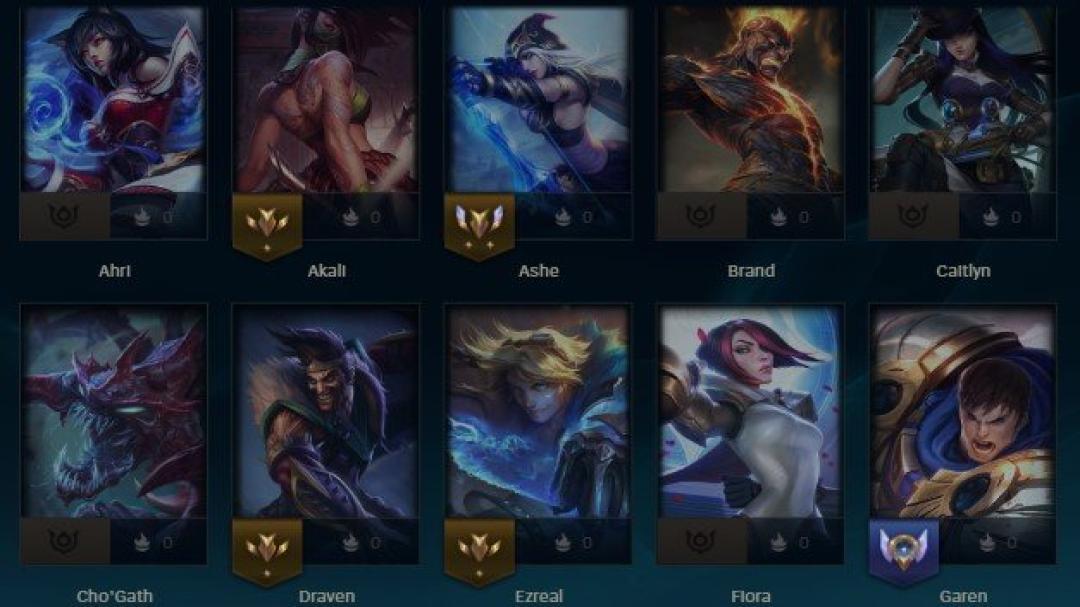 Level 63 EU West Account with 36 Champions and 12 Skins