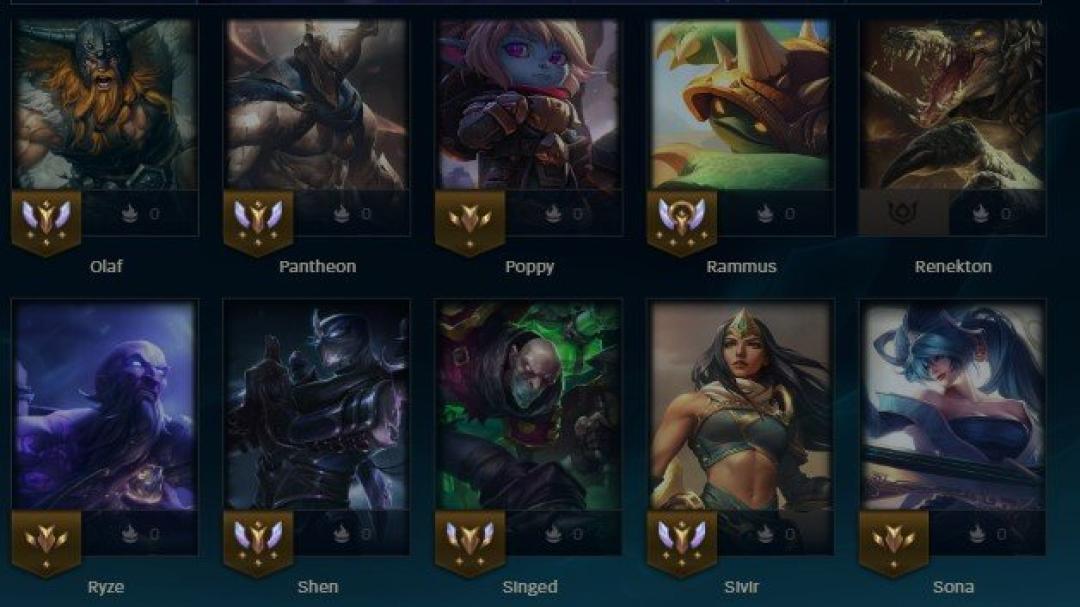 Level 30 Account with 65 Champions and 9 Skins on EU Nordic &amp; East