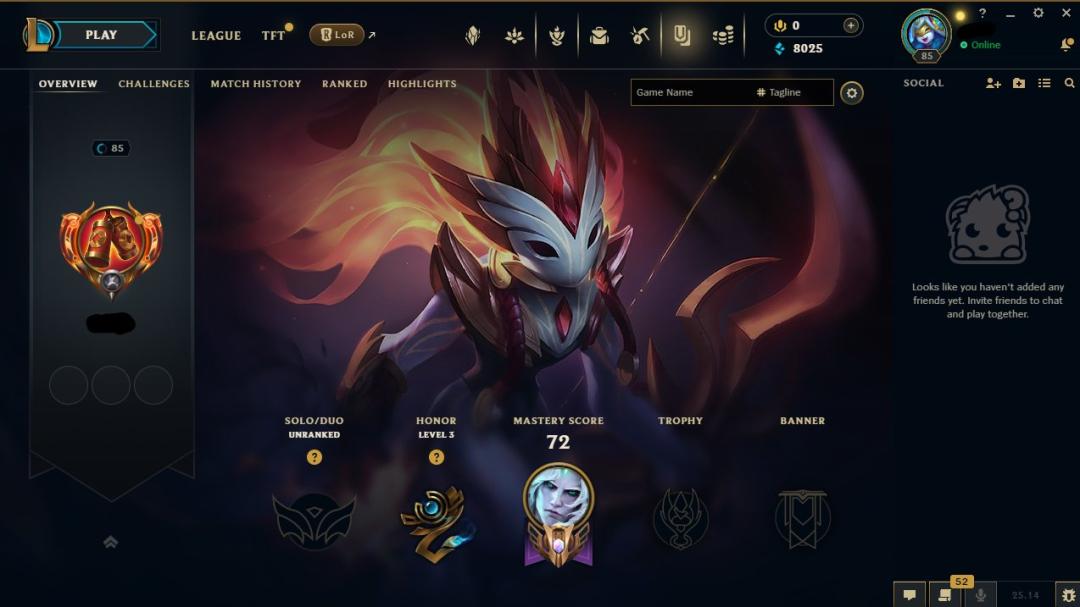 🎮 EU West | Level 85 | 41 Champions | 6 Skins | Unranked 🛡