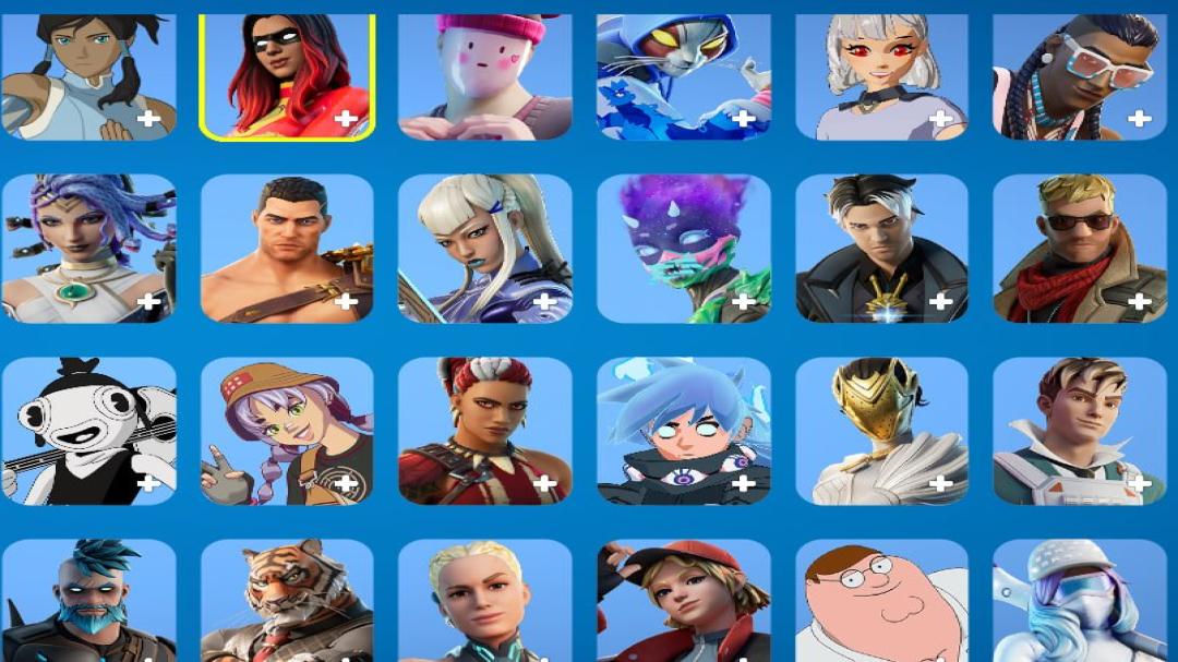 Diverse Collection of 132 Skins for PC Battle Royale
