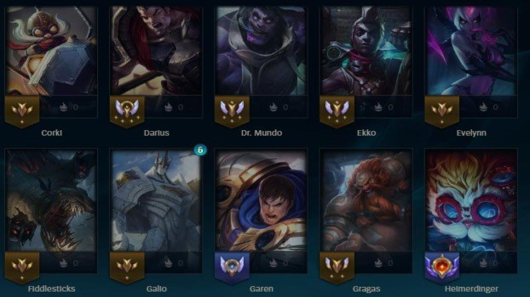 Unranked Account with 62 Champions and 14 Skins on EU West