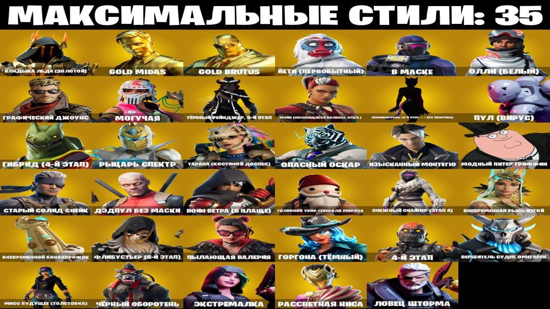 Diverse Fortnite Collection with 128 Unique Skins 🎭🖥