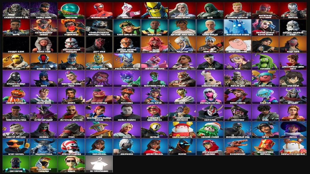 Diverse Collection of 105 Skins for Battle Royale on PC