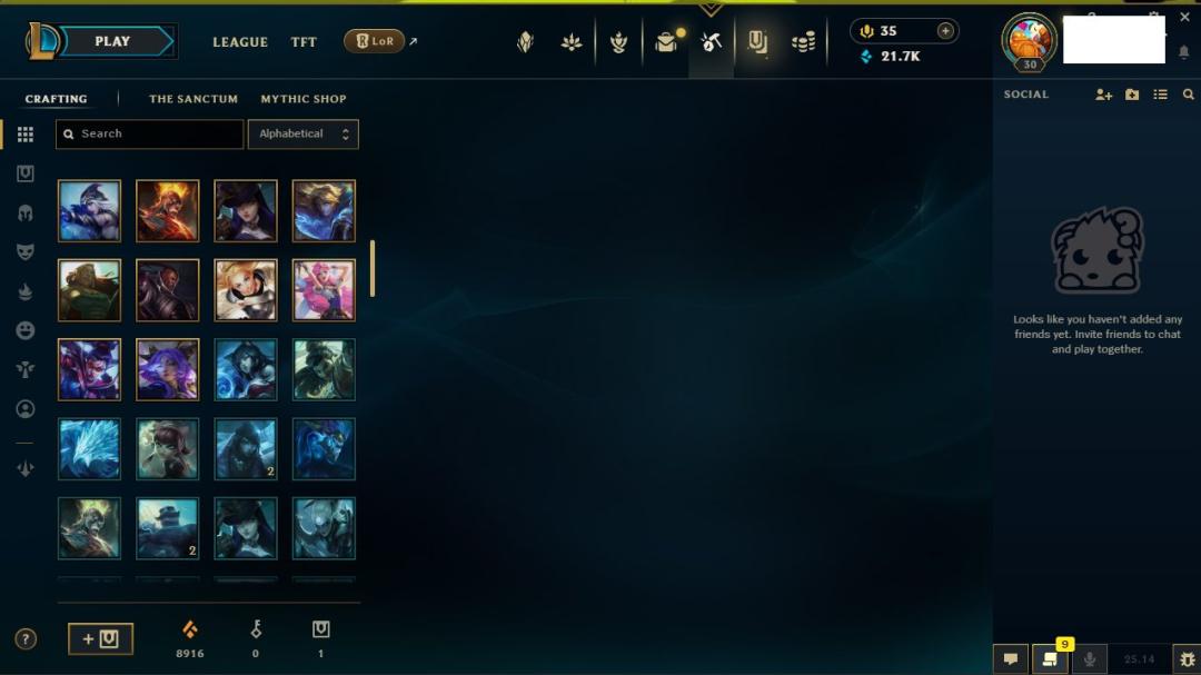 Unranked Level 30 Account with Champion on EU West