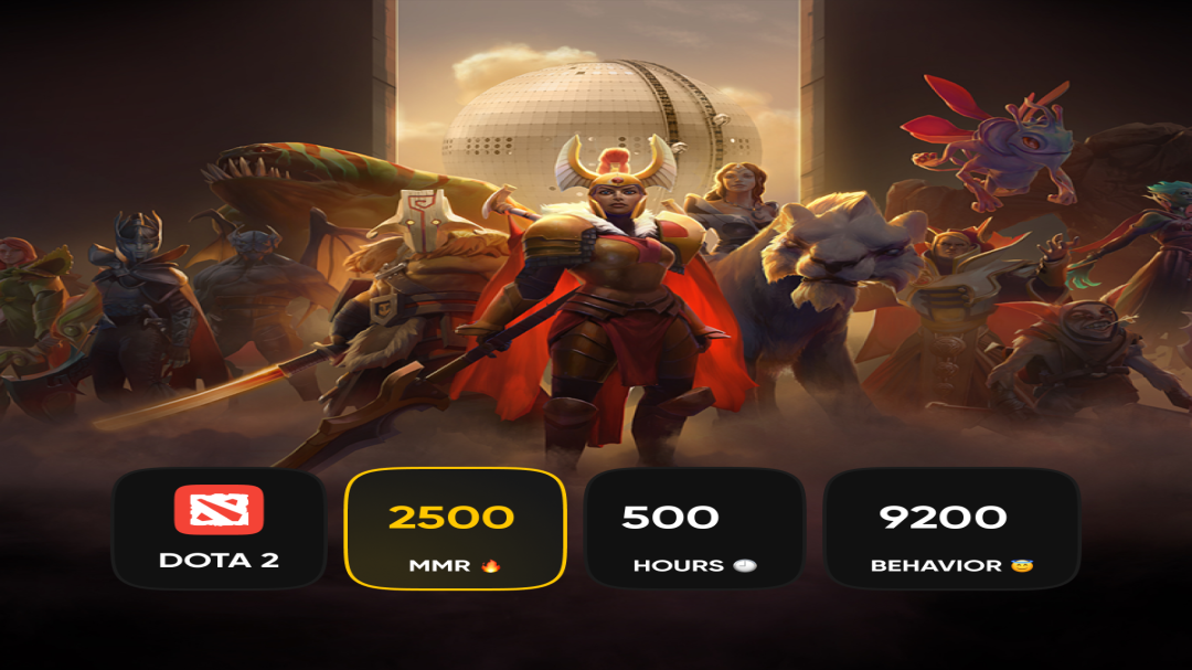 Rated Dota 2 Account with 500 Hours and High Behavior Score