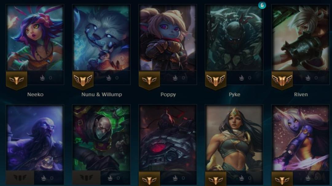 Unranked Account with 41 Champions and 11 Skins on EU West