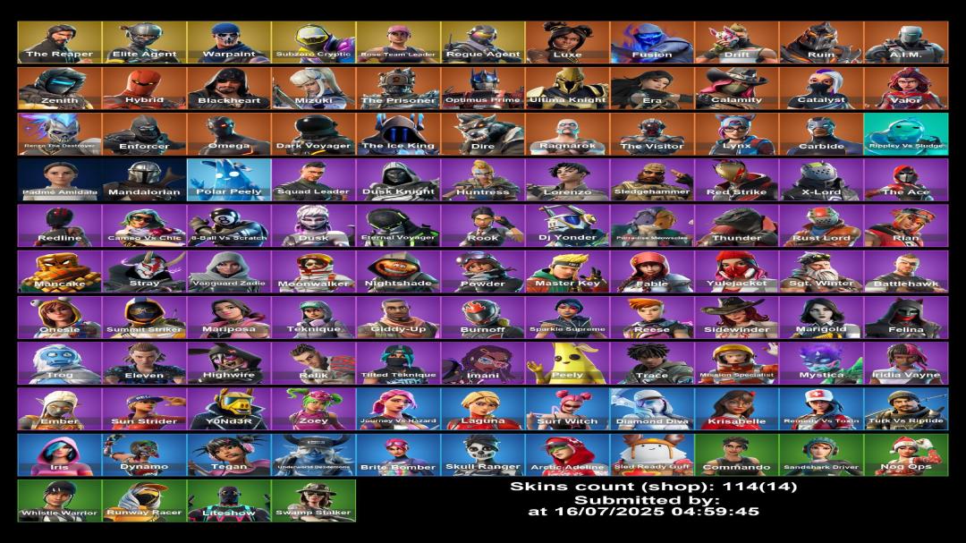 Diverse Fortnite Collection with 144 Unique Skins on PC 🎭🖥