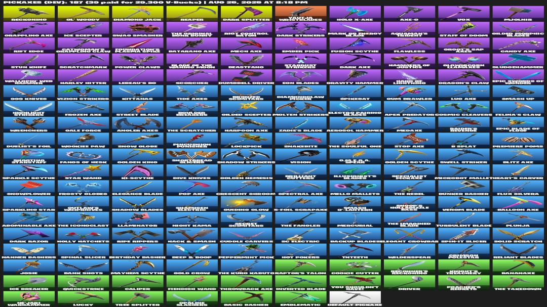 Unique Battle Royale Collection with 243 Skins on PC 🎭🖥