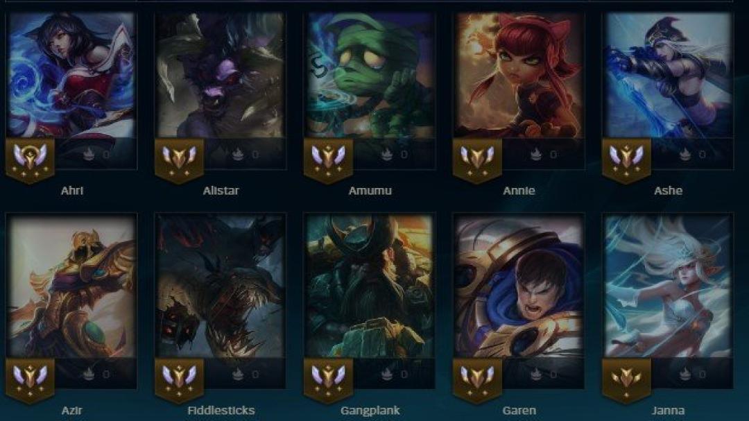 Level 30 Account with 31 Champions and 4 Skins on NA Server