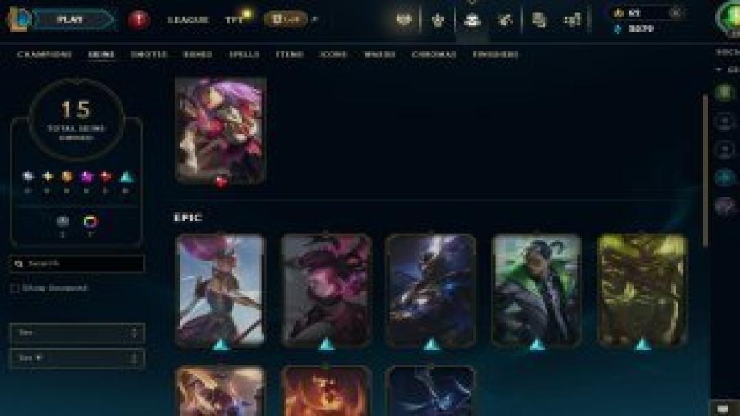 Platinum Account with 45 Champions and 15 Skins on EU West